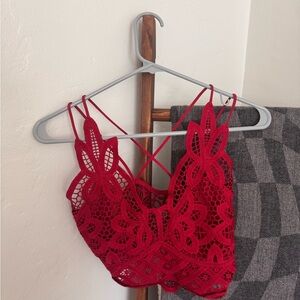 Red Lace Bralette